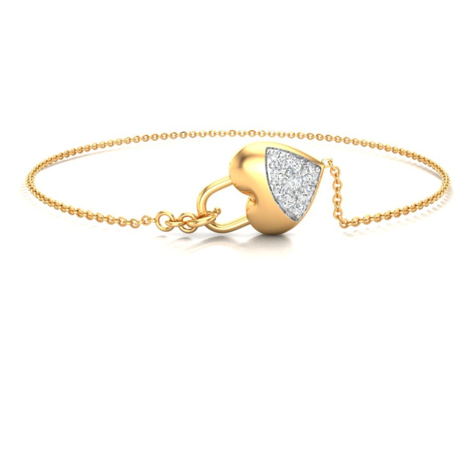 Heart lock bracelet render