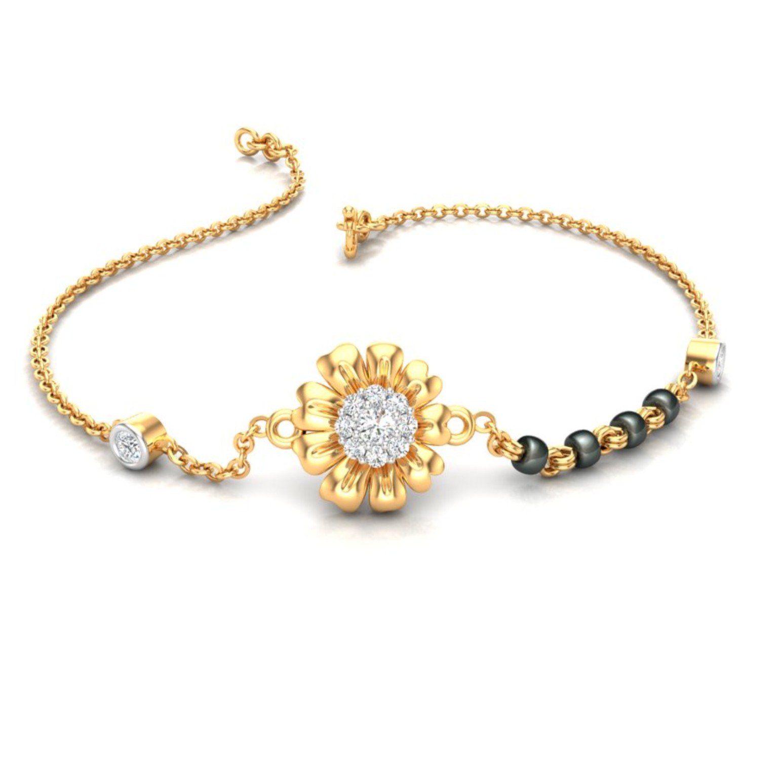 Floral bracelet jewellery render